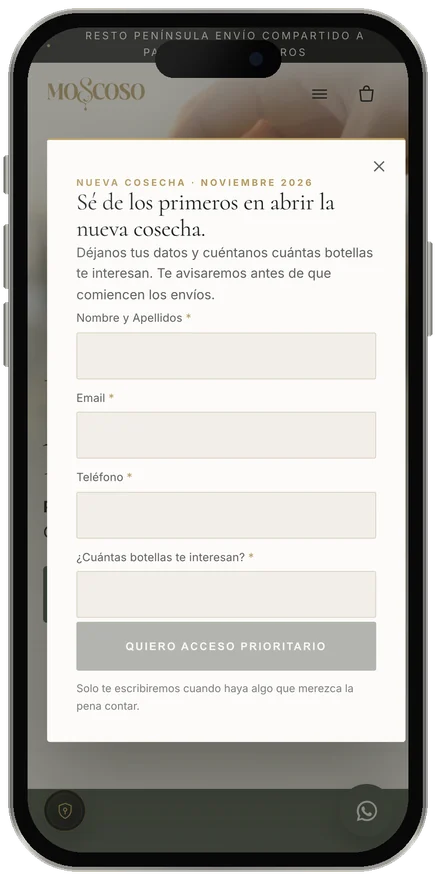 Ventana Early Access: «Sé de los primeros en abrir la nueva cosecha», con cuatro campos