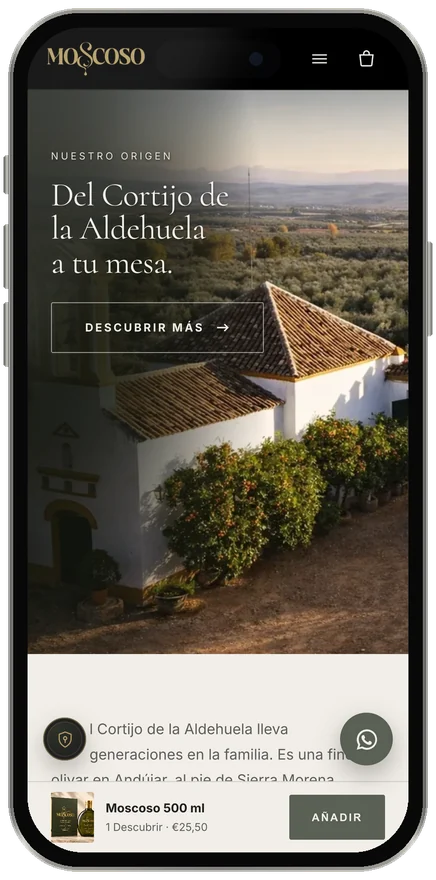 Sección «Del Cortijo de la Aldehuela a tu mesa»